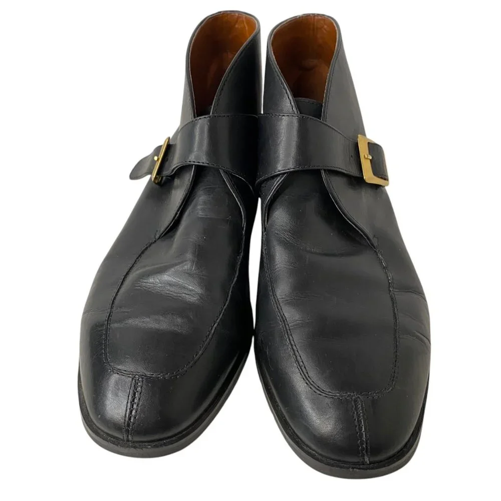 Etienne Aigner Marco Women Leather Buckle Dress Shoes 7.5/W Black Made In Brazil